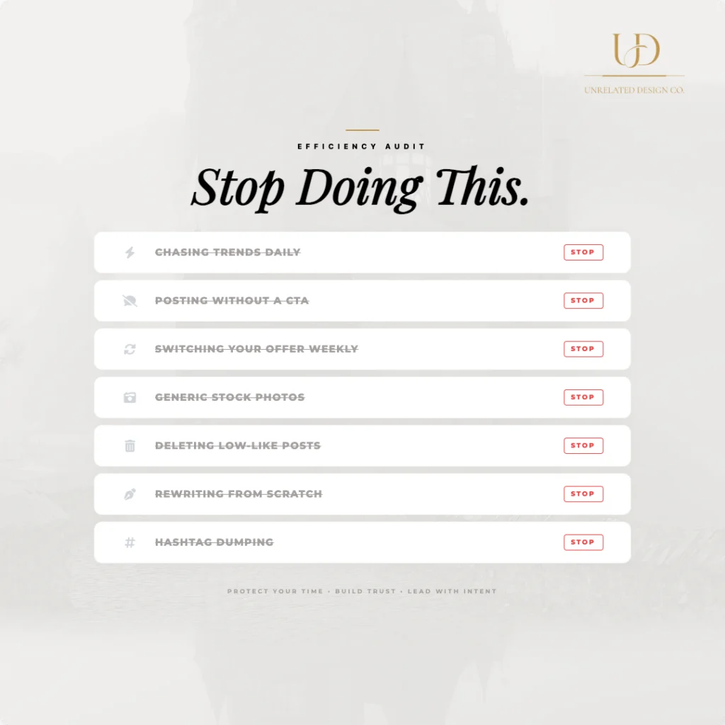 social media efficiency audit stop doing this