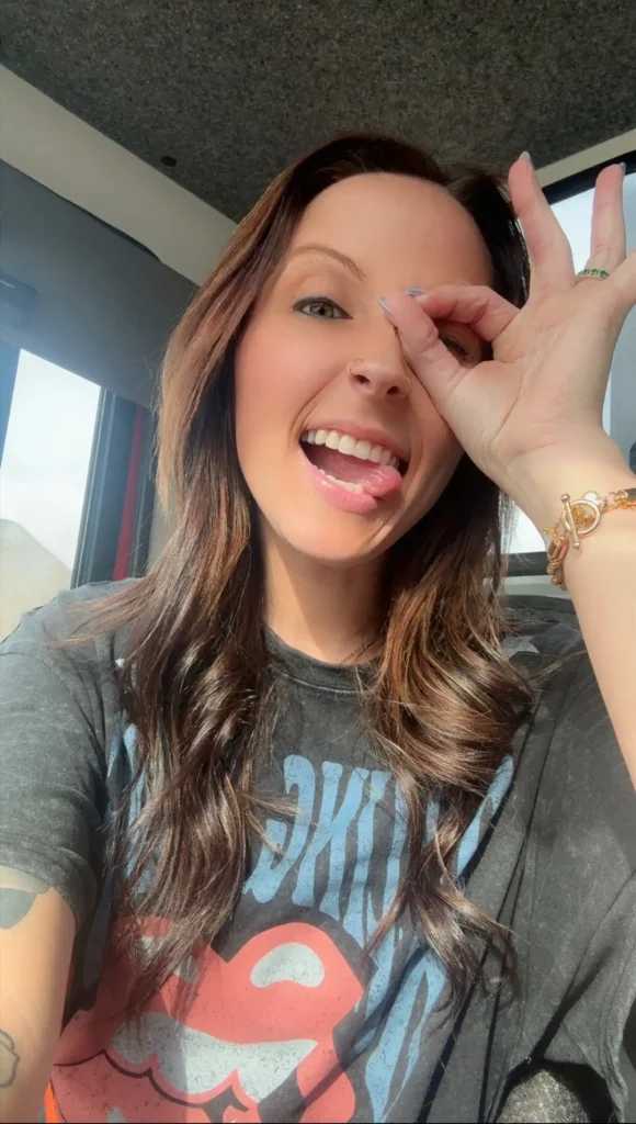 brittany bourque unrelated design owner playful selfie